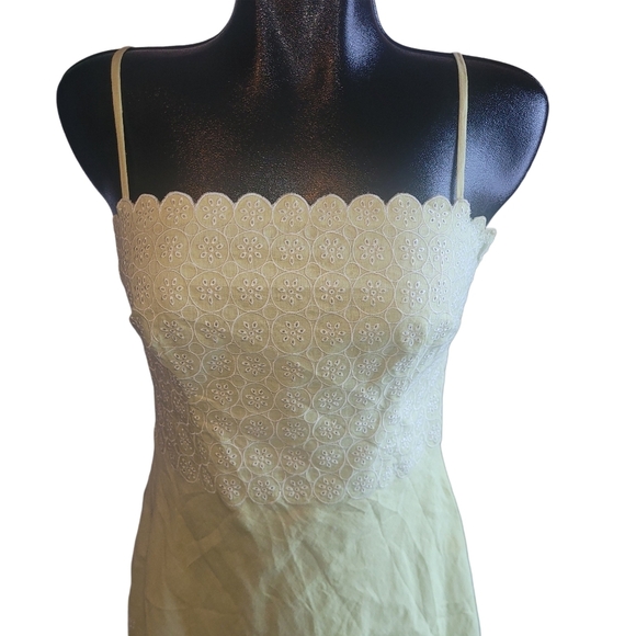 Ann Taylor Petites Lime Green Linen Dress Sz.6P - Picture 2 of 6